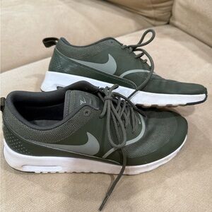 Nike Olive and White Sneakers